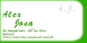 alex josa business card